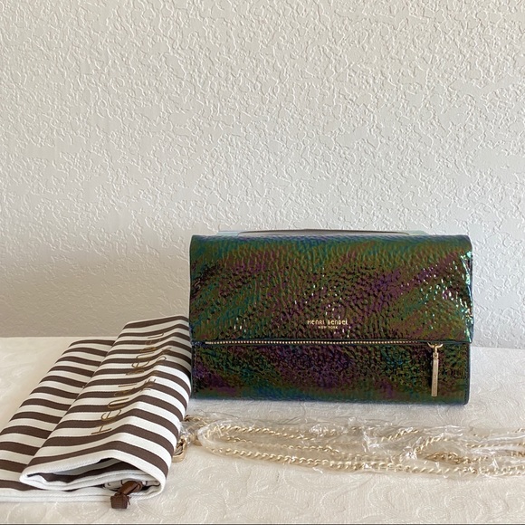 henri bendel iridescent leather chain strap bag - Picture 13 of 13